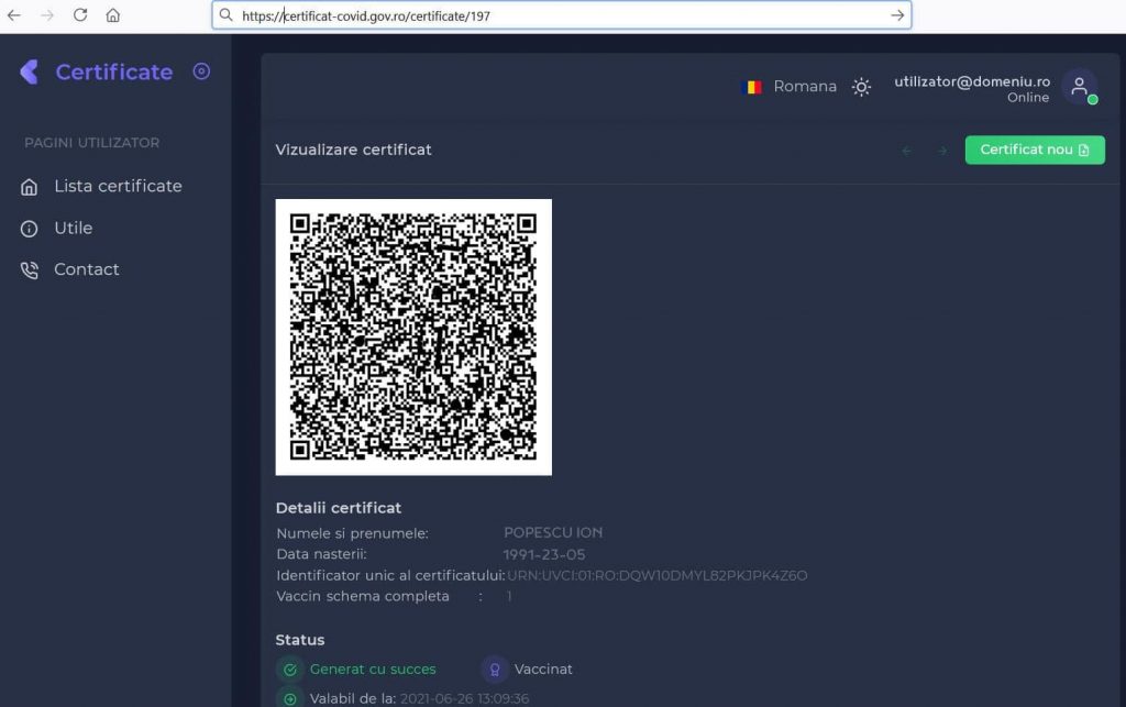 PSD propune acordarea unui certificat verde temporar, la 10 zile de la prima doză