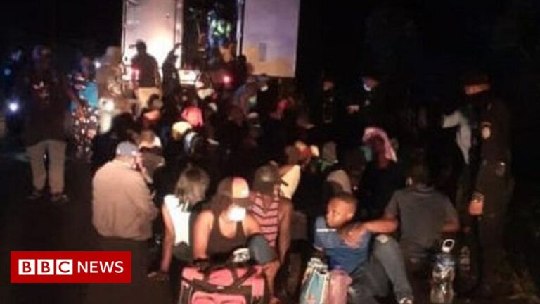 migranti intr-un camion din guatemala